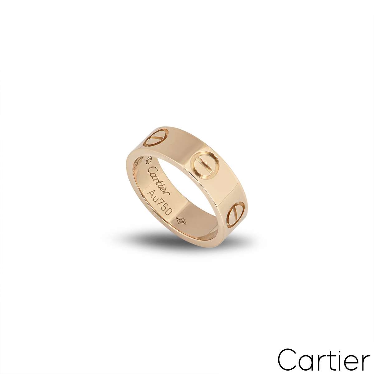 Cartier Rose Gold Plain Love Ring Size 49 B4084800